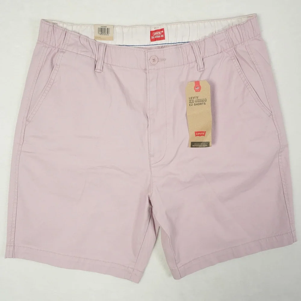 Levi's XX Chino EZ Shorts Mens Size L Light Pink Stretch Flat Front‎ NWT
